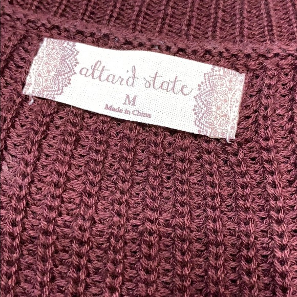Altar’d State sweater - eggplant/maroon - Picture 3 of 3